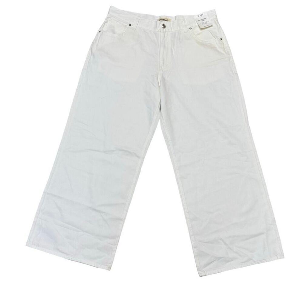 Madewell Superwide Leg Jeans Tile White High Rise 32P NWT - Picture 2 of 7